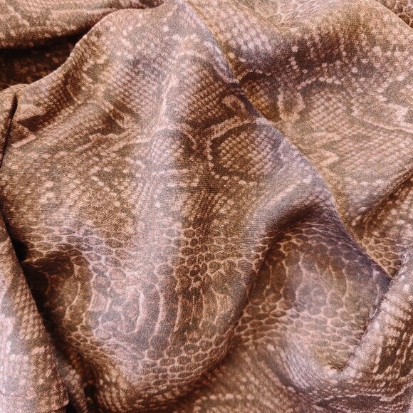 Realisation Par The Gia in Python Women Silk Maxi Dress Round Neck Long Sleeve - Picture 10 of 12